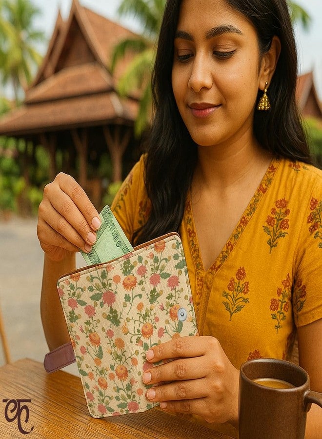 Kalankit Wallet for Women | Vegan Leather Women Wallet for Ladies | Bi-Fold Long Purse for Women Wallet, Stylish Clutch Purse Gift Items for Women | Autumn hues - Image 2